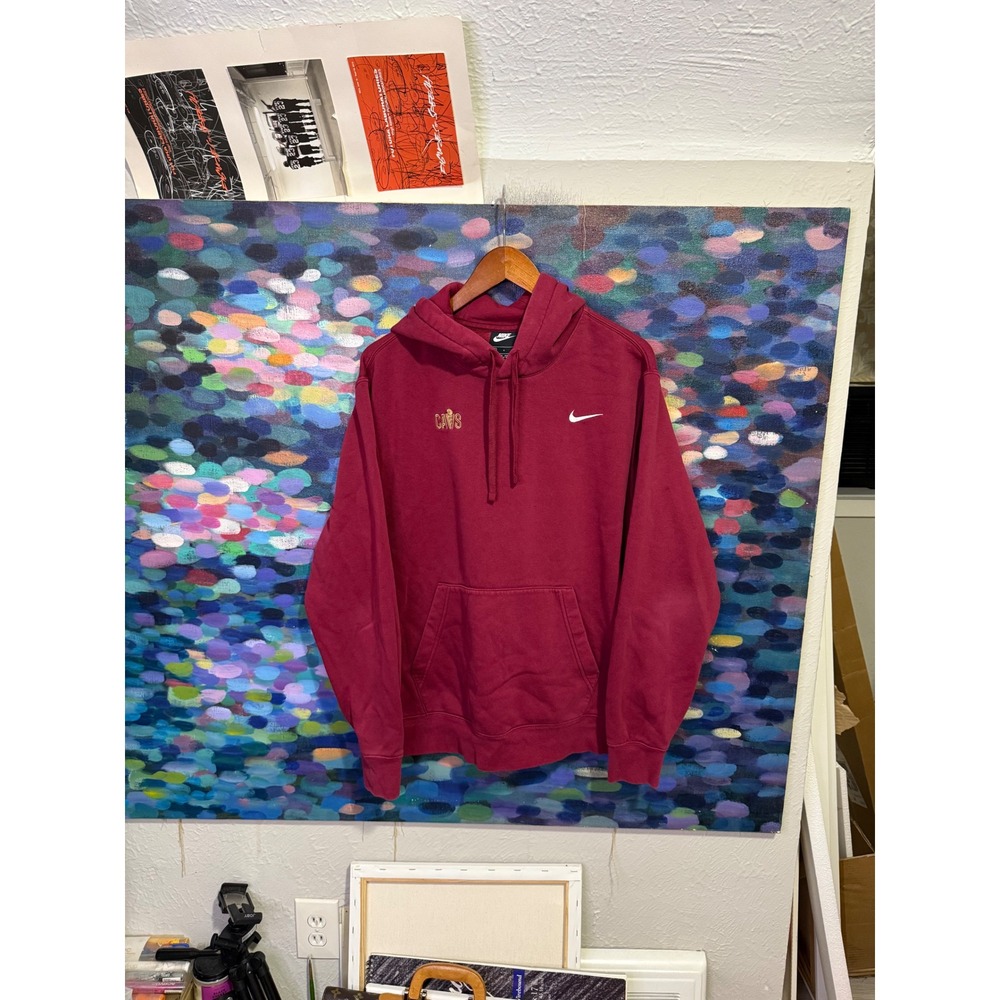 Nike Cleveland Cavaliers NBA Hoodie Mens Large Maroon Burgundy